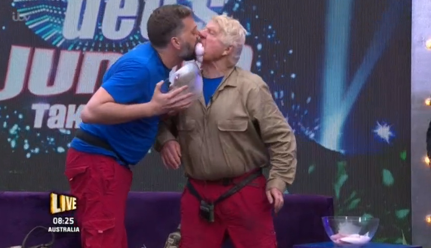 Iain Lee and Stanley pass a testicle in a brutal task