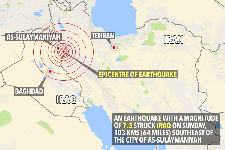  The tremor was felt across the Middle East, including Turkey, Israel and the United Arab Emirates