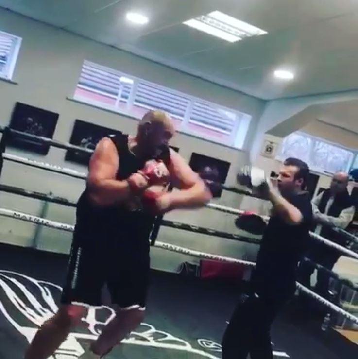 Tyson Fury posted this video of his sparring session with coach Ben Davison