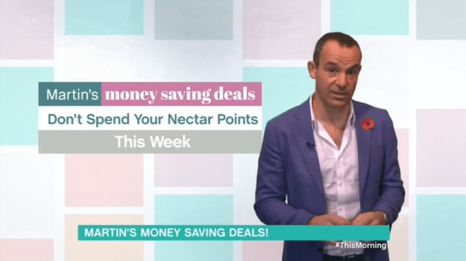  Martin Lewis from Money Saving Expert, warned This Morning viewers not to spend their Sainsbury’s Nectar points