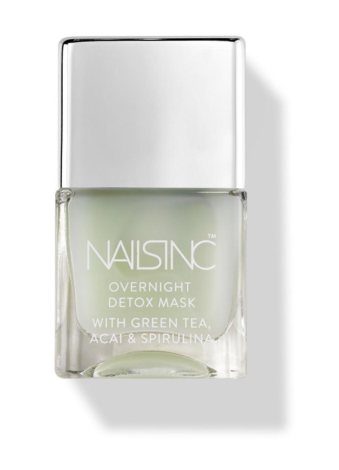  Nails Inc Overnight Detox Mask, £15, contains açai, spirulina and green tea to treat and repair