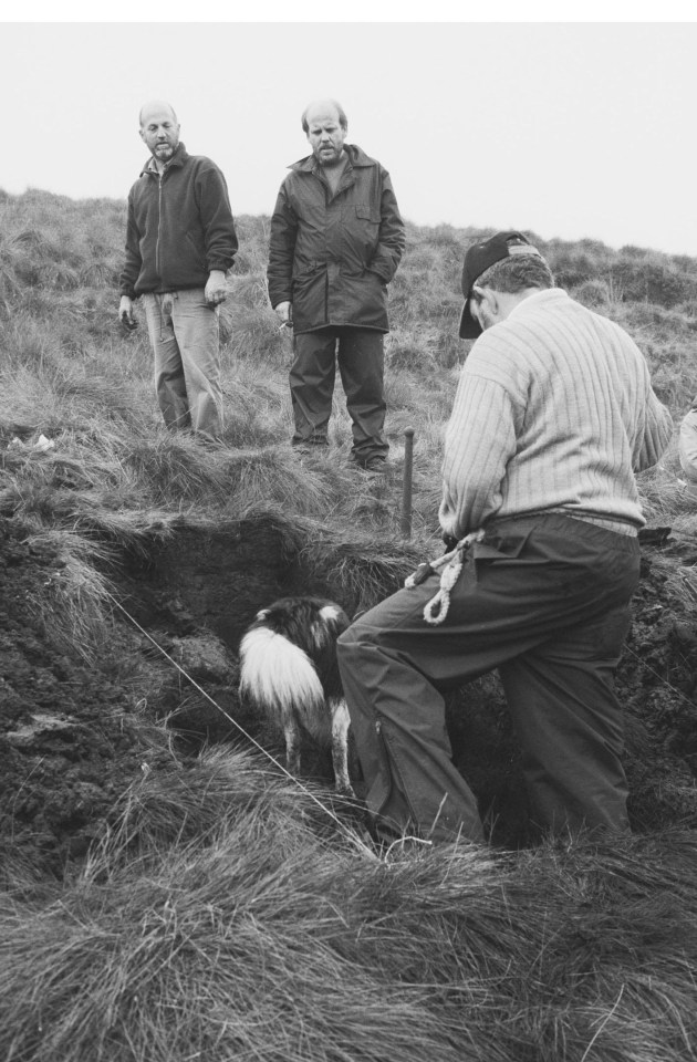 Sgt Mick Swindells, pictured, brought body-dog ‘Shep’ to search a hole in the moor during the thorough investigation