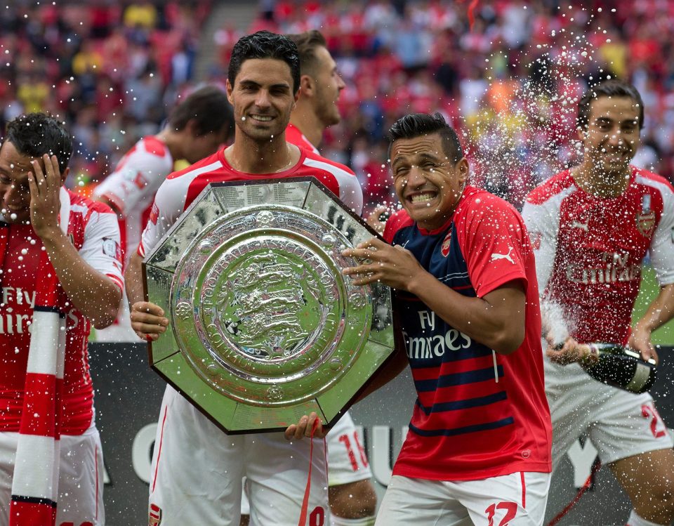 Alexis Sanchez and Mikel Arteta are former Arsenal team-mates