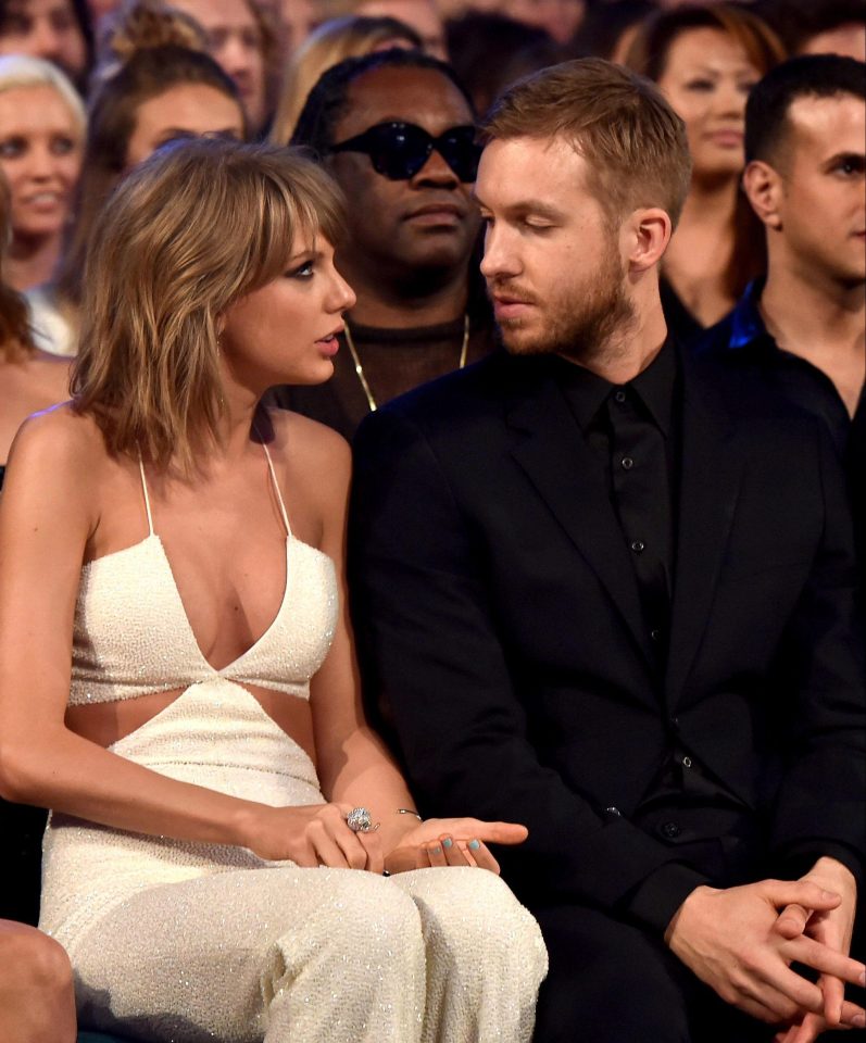  Break . . . Taylor with her ex Calvin Harris