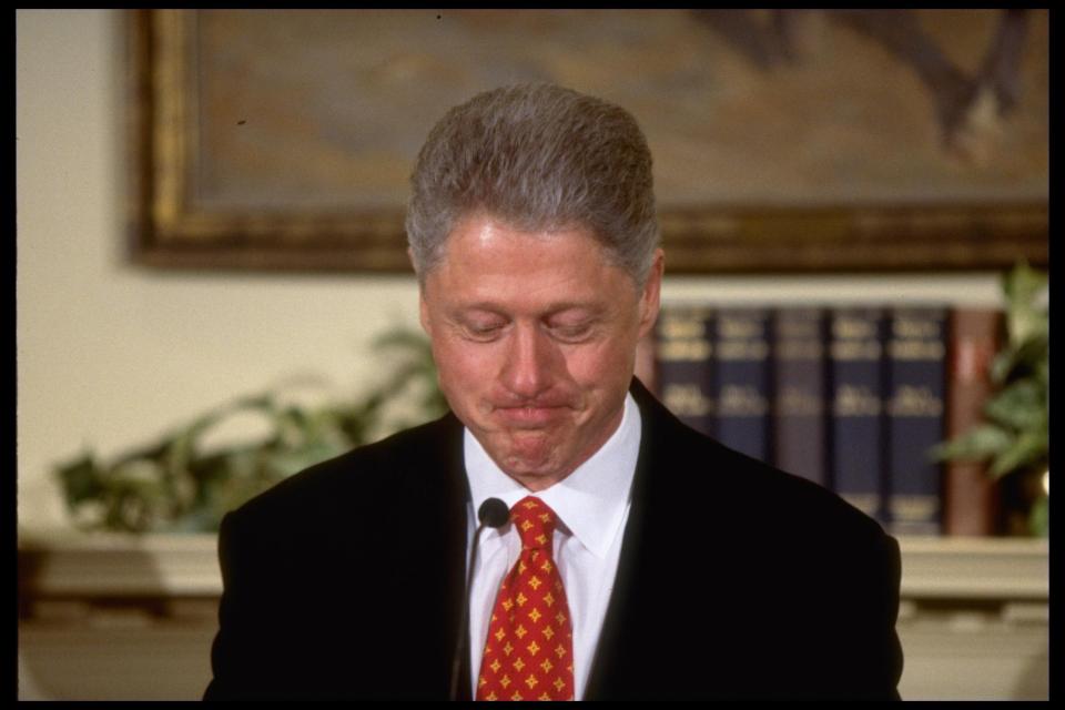  Bill Clinton initially denied the affair - but was later forced to admit it