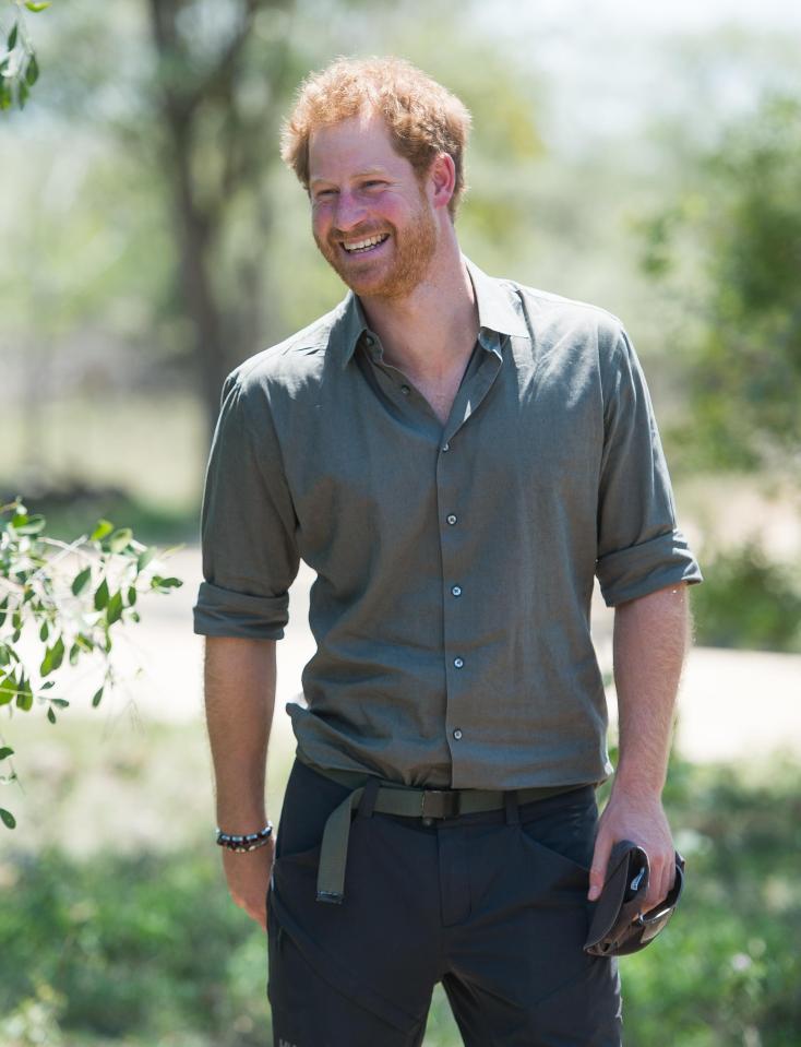  Harry was pictured wearing the same bracelet as Meghan during his summer trip to Africa