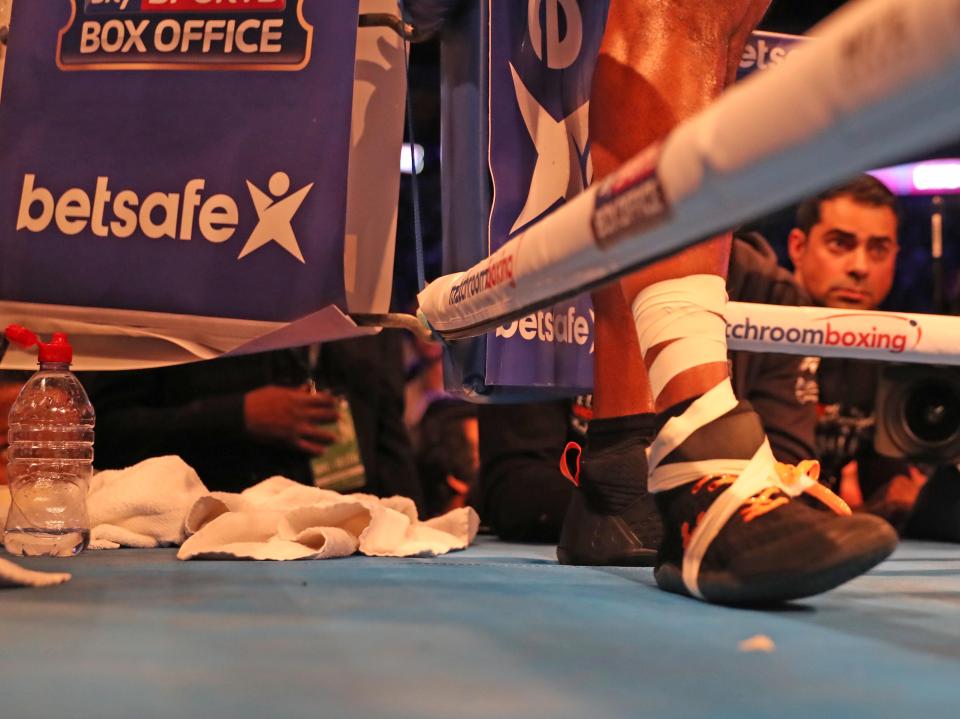 David Haye tore his Achilles during the first fight