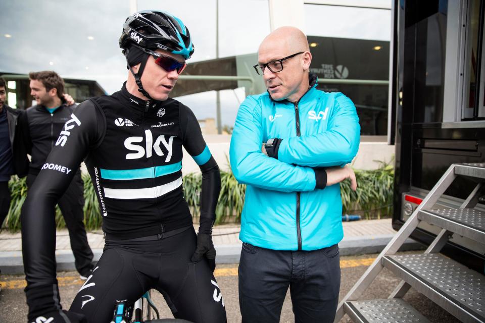  Brailsford with Team Sky's Chris Froome, who won the Tour de France four times