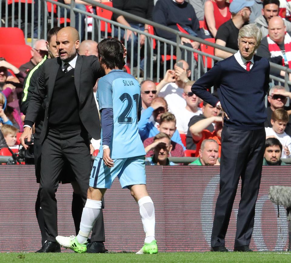  Silva was certainly 'the one that got away' for Arsene Wenger- his loss is certainly Pep Guardiola's gain. The Spanish manager wants his fellow Spaniard to see out his days at City