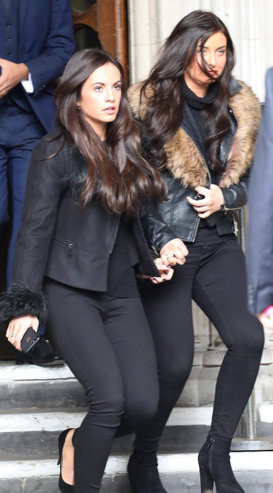  Stacey Flounders, girlfriend of Adam Johnson, holding hands with his sister Faye