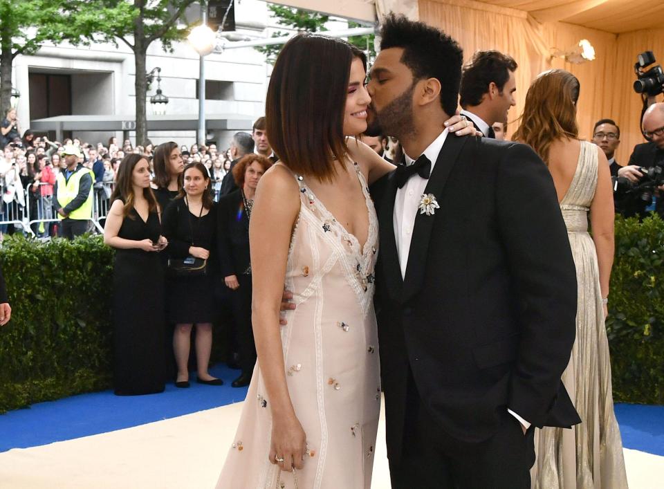  The Weeknd began dating Selena Gomez, who he had a crush on and praised in his track Starboy