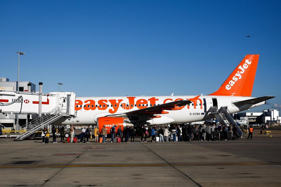  The 25-year-old gave security the slip and boarded the easyJet flight