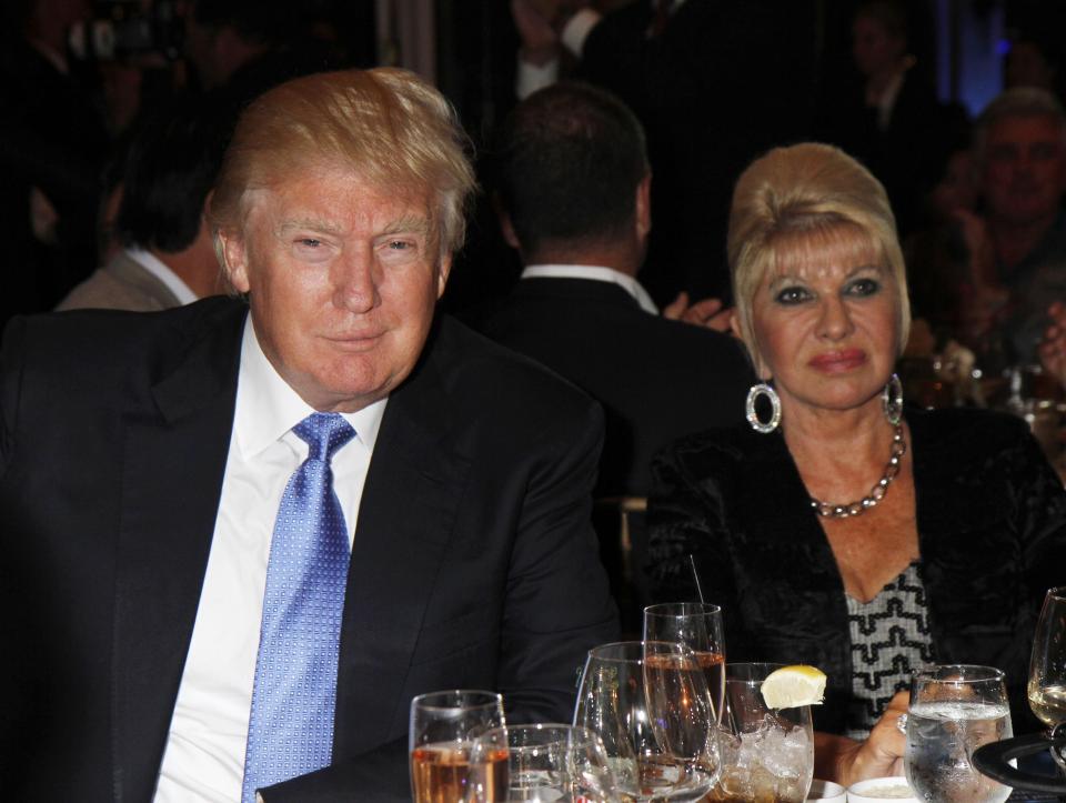  Donald Trump and his ex-wife Ivana Trump pictured together in 2014 to support their youngest son's eighth annual Eric Trump Golf Tournament