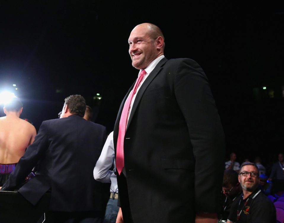 Tyson Fury made an appearance at the Anthony Crolla and Ricky Burns event in Manchester last month