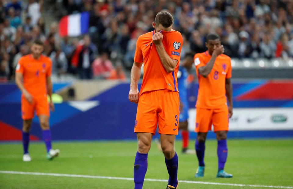 Stefan De Vrij is dejected after realised his World Cup dream was over