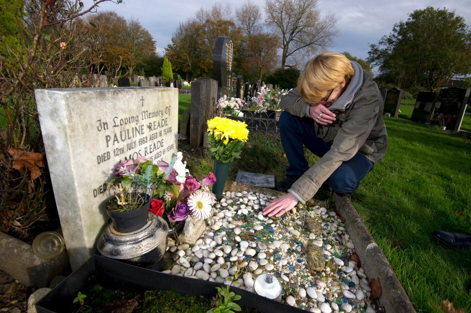 Pauline’s niece, Jackie, pictured, sobs in pain as she struggles to understand why GMP kept her dug up body parts a secret