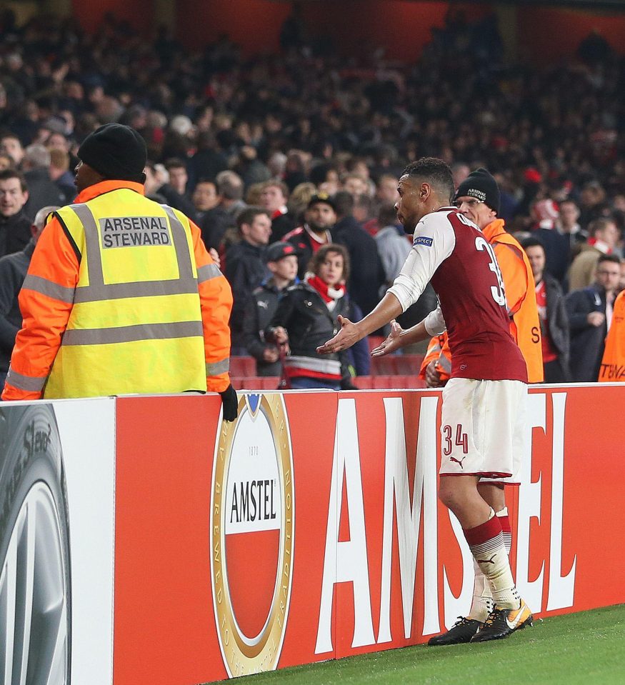  Francis Coquelin was eager to have it out with a small section of the Arsenal support who berated him