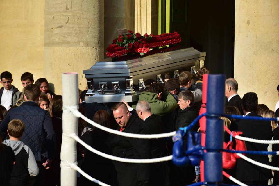 The funeral of teenager Jesse Johnson at St Paul's Church, Cheltenham, Glos