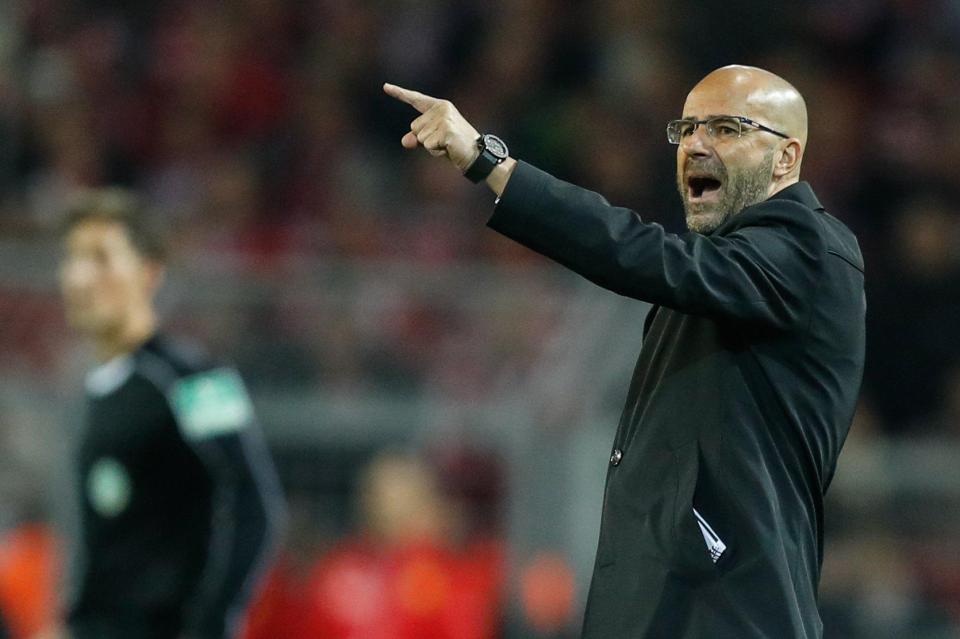  Peter Bosz screams order to his team from the sideline