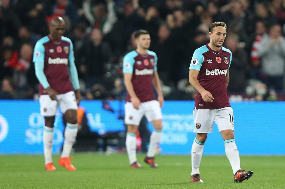  West Ham are 18th in the Premier League following defeat to Liverpool