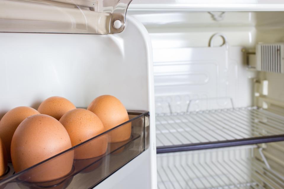 Keeping eggs in the fridge door's egg rack is more likely to make them turn rotten 