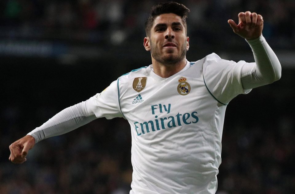 Marco Asensio salutes his wonder goal against Las Palmas