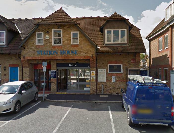  Datchet Railway Station in Berkshire, where the fiend saw the victim