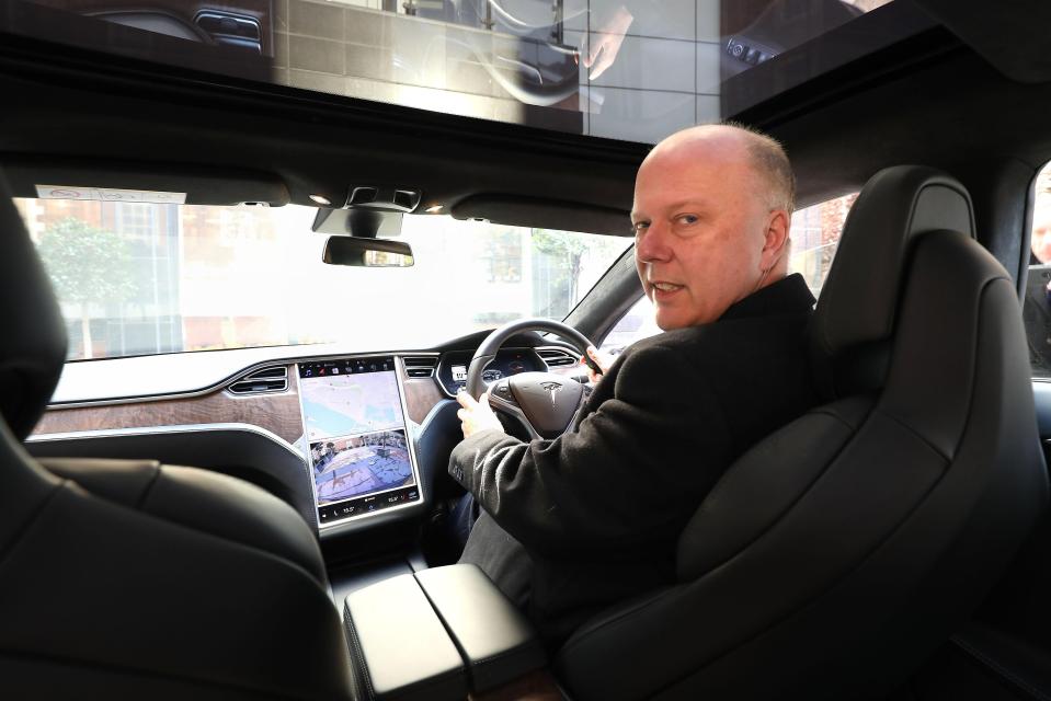  Chris Grayling says the development of self-driving technology will be a 'revolution' for many elderly and disabled people