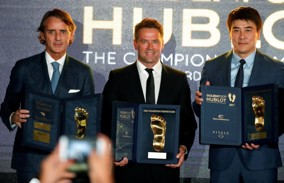 A host of big names were in attendance including Roberto Mancini and Michael Owen