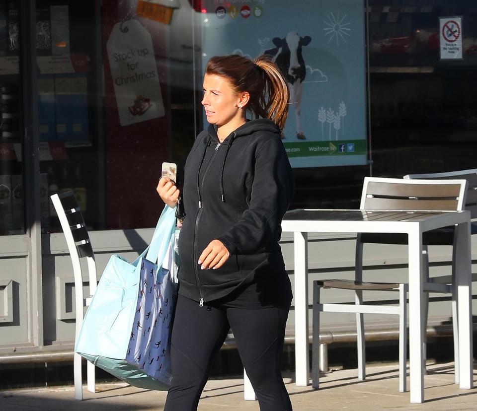 Coleen Rooney was seen without her wedding band, earlier on today