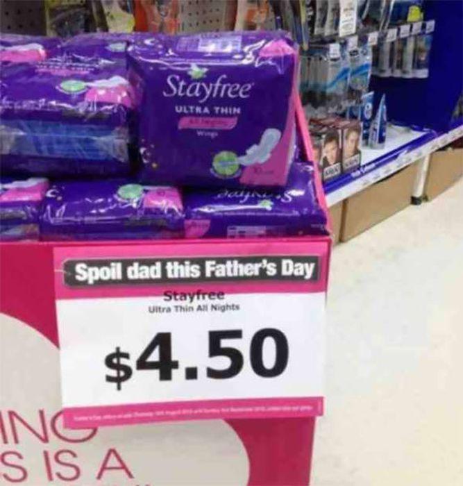  Ahead of Father's Day, retailers looked for ways to sway customers spending habits, but staff at this store got it completely wrong