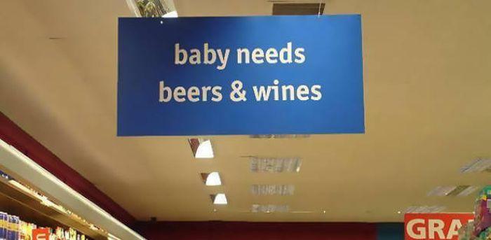  This shop locator display appeared to beg parents to buy beer and wine for their tots