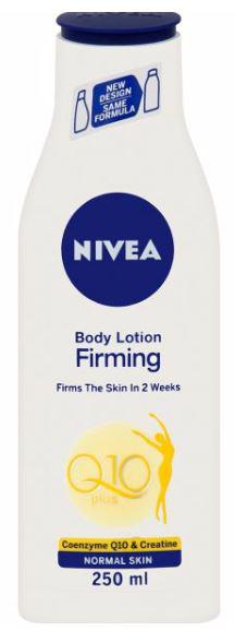  The Nivea Q10 Firming Body Lotion is on her list of five must-have products, and it costs £5.29 for a 250ml bottle