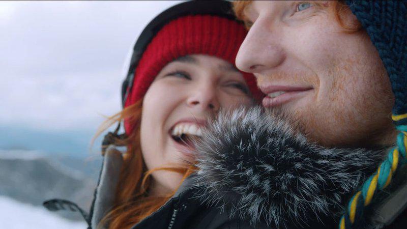  Zoey snuggles up to British singer Ed Sheeran in his music vid