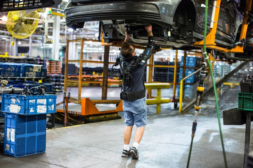  Assembly line workers at Ford perform more than one million overhead tasks every year