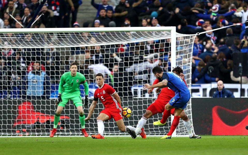  Olivier Giroud scored his 29th goal for his country against Wales