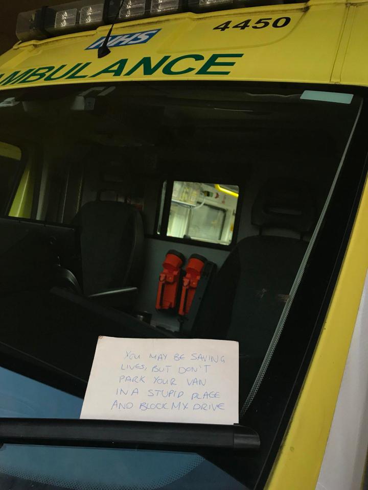  The ambulance was parked for less than half an hour in the Small Heath area of Birmingham