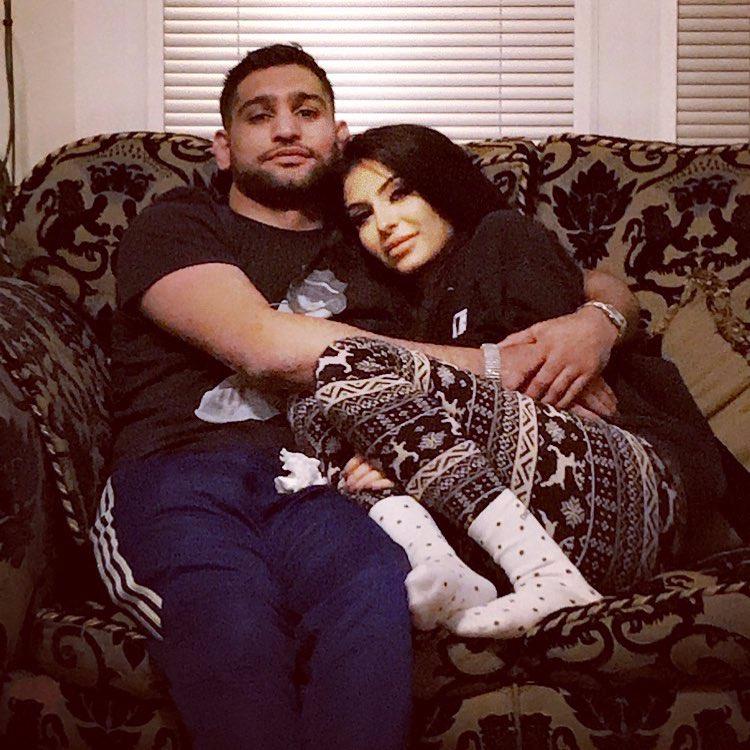 Amir Khan has suggested he is back with Faryal Makhdoom in this cosy picture