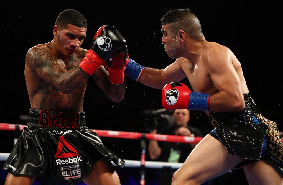 Conor Benn made quick work of Sanudo at the Nassau Coliseum