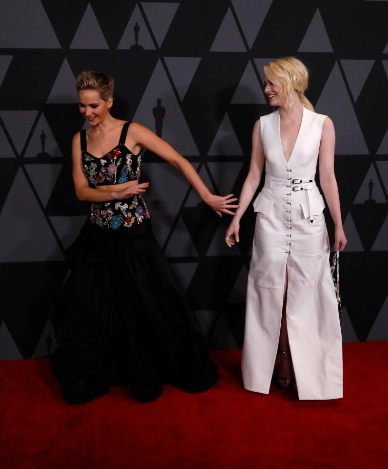  Jennifer wore Alexander McQueen and Emma wore Louis Vuitton to Saturday's Governors Awards