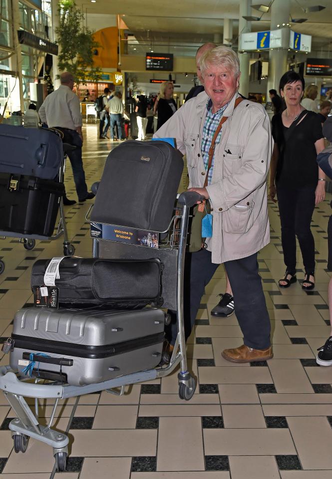  Stanley Johnson arriving at Brisbane airport after spending three weeks in New Zealand