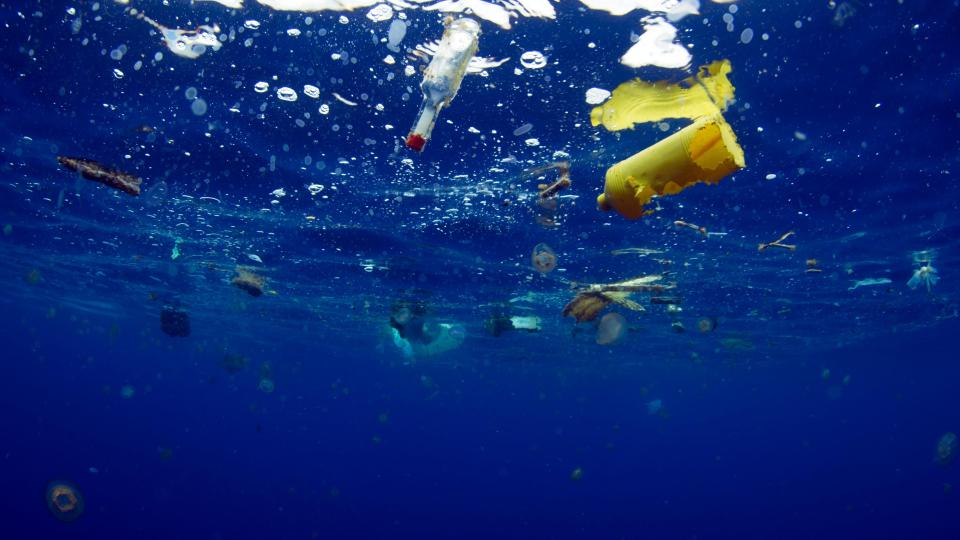  Even in the most remote areas of the open ocean plastic flotsam can be found