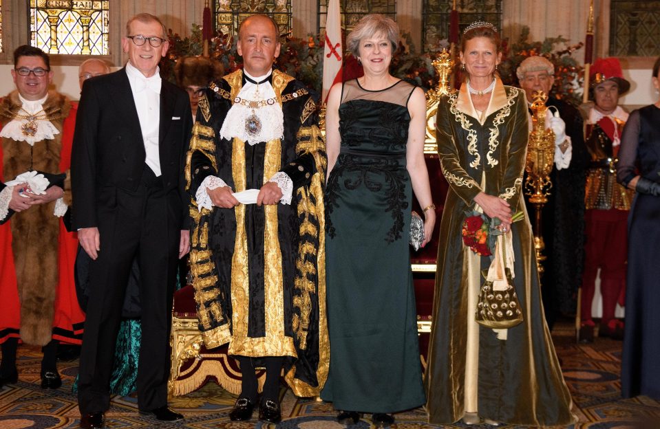  Mrs May was addressing the Lord Mayor's Banquet at the City of London's Guildhall