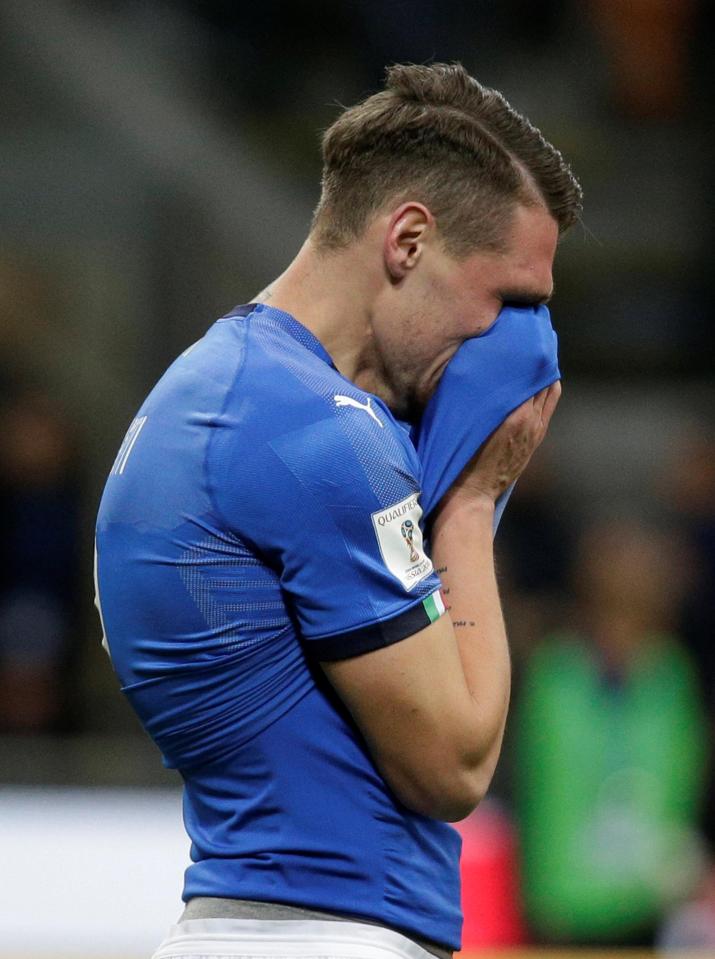  Andrea Belotti was reduced to tears after Italy failed to qualify for the World Cup