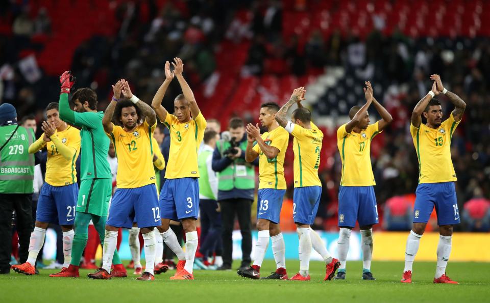  Brazil will likely represent England's toughest opposition from pot one