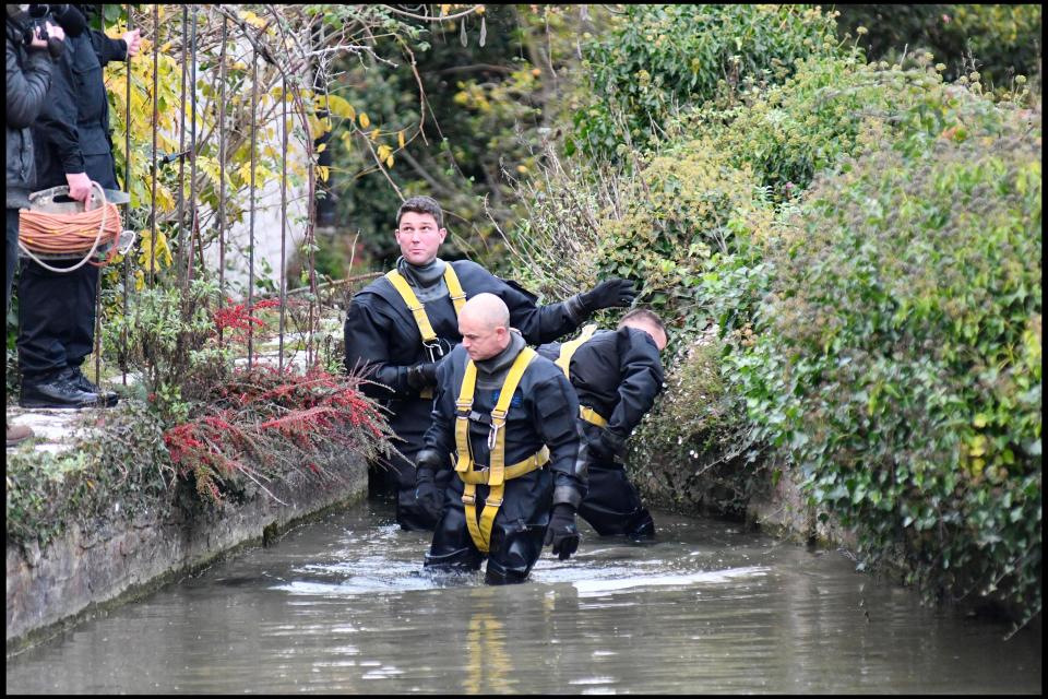  Police have been searching the pond in Swanage next to St Mary's Church