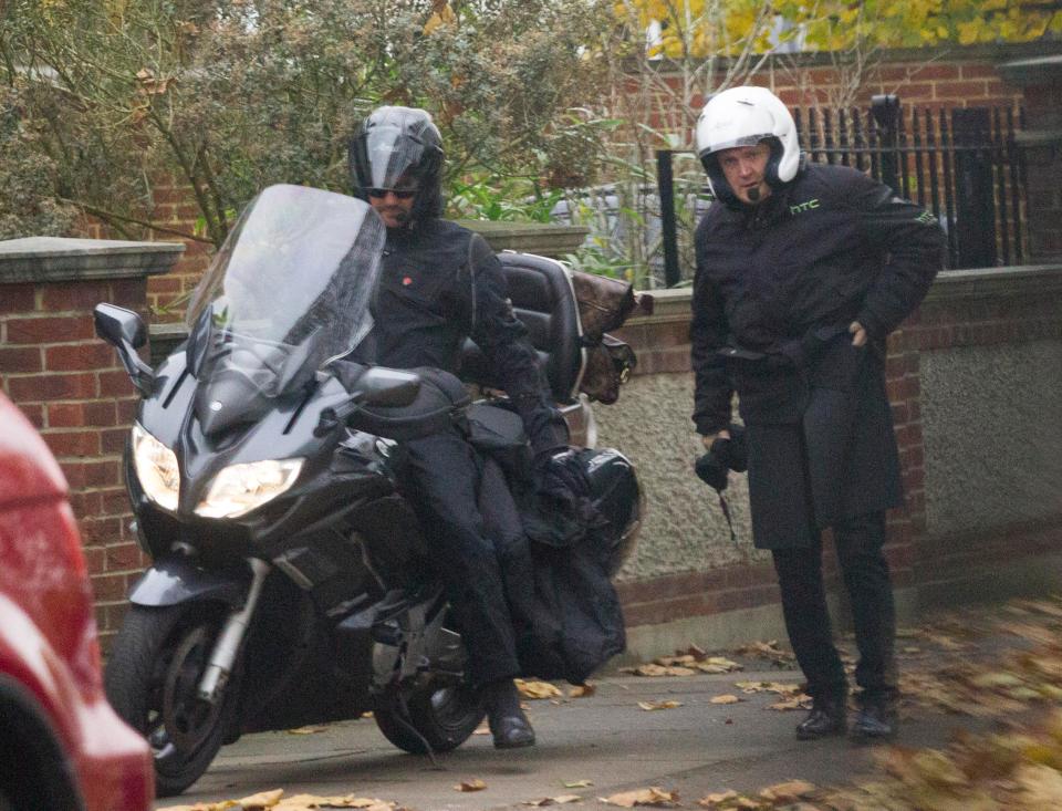 Jones was seen getting onto a motorbike in London