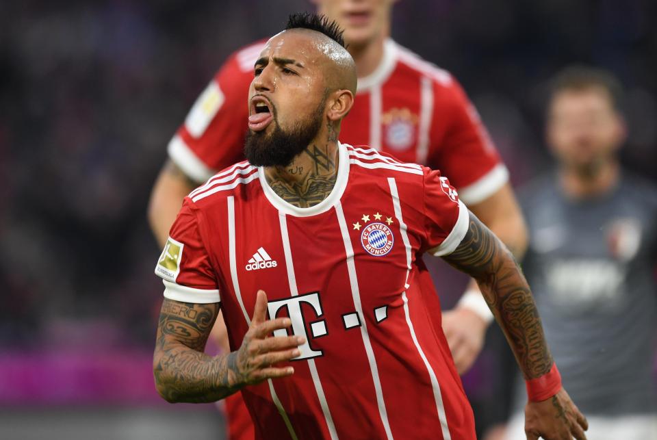  Arturo Vidal produced a man of the match display to inspire Bayern to victory over Augsburg