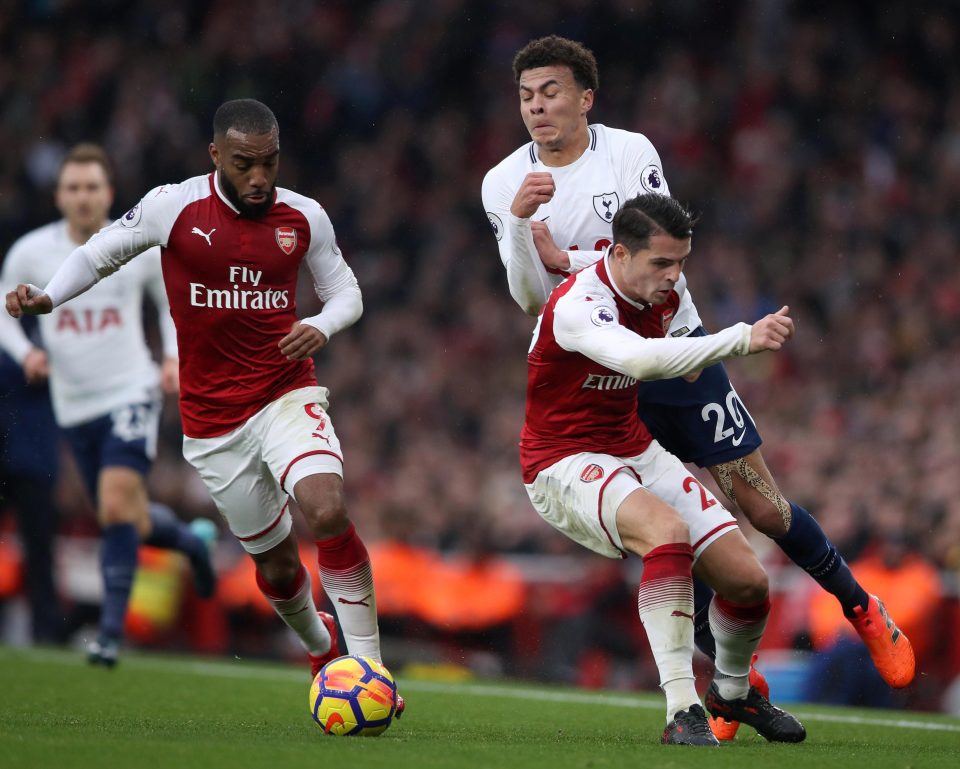  Granit Xhaka ruffled feathers when he took on big rivals Tottenham