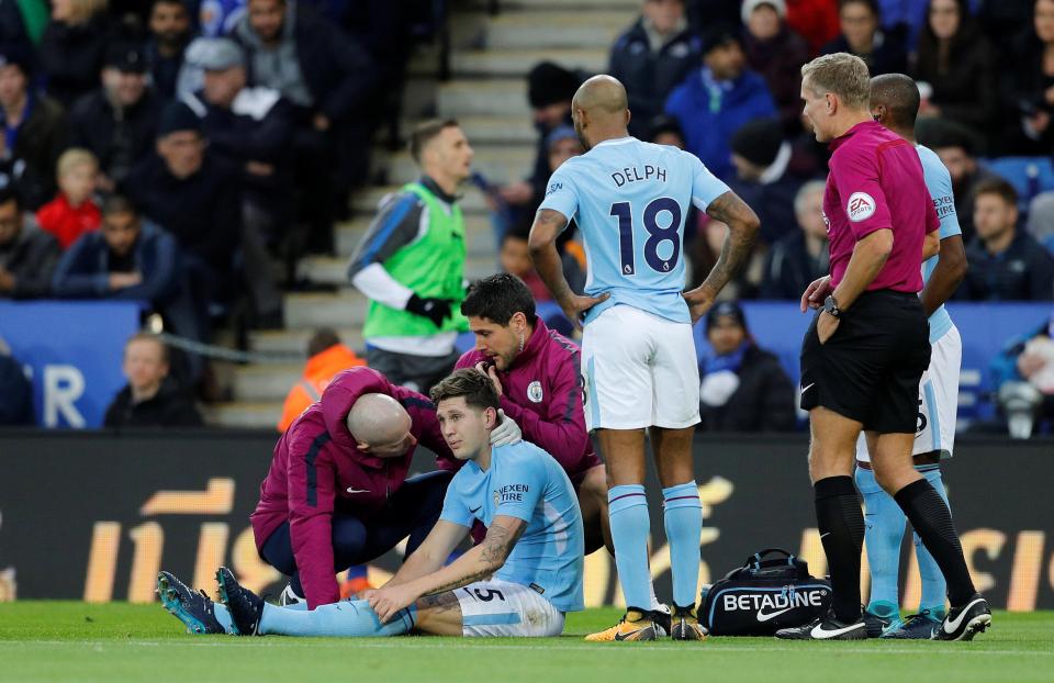  John Stones was subbed off after picking up a hamstring injury